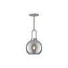Soji 8-in Brushed Nickel/Smoked Solid Glass 1 Light Pendant