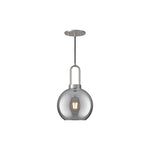 Soji 8-in Brushed Nickel/Smoked Solid Glass 1 Light Pendant