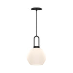 Soji 8-in Matte Black/Opal Matte Glass 1 Light Pendant