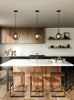 Soji 8-in Matte Black/Smoked Solid Glass 1 Light Pendant