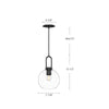 Soji 8-in Brushed Nickel/Smoked Solid Glass 1 Light Pendant