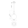 Soji 8-in Brushed Nickel/Smoked Solid Glass 1 Light Pendant