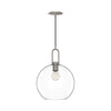 Soji 10-in Brushed Nickel/Clear Glass 1 Light Pendant
