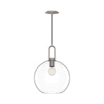 Soji 10-in Brushed Nickel/Clear Glass 1 Light Pendant