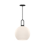 Soji 10-in Matte Black/Opal Matte Glass 1 Light Pendant