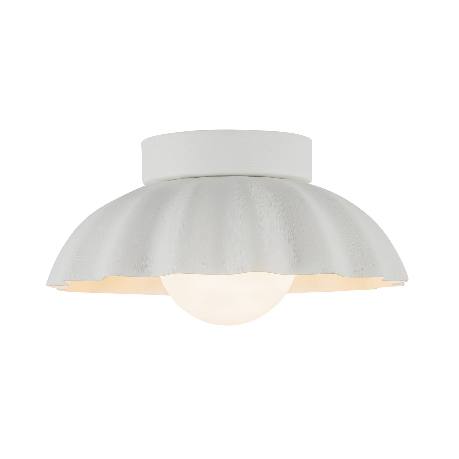 Soleil 10-in Antique White/Opal Glass LED Wall/Vanity Light