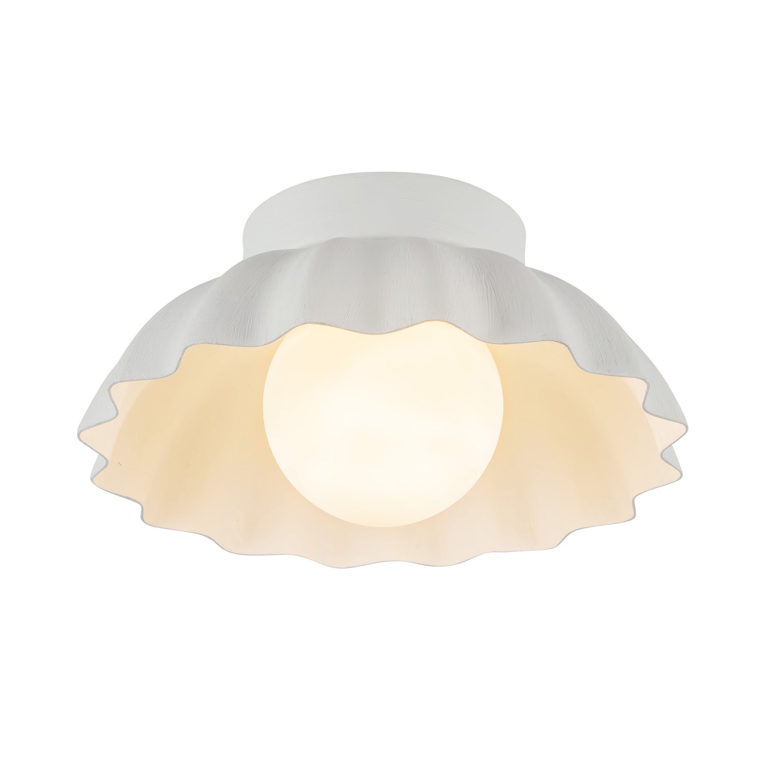 Soleil 10-in Antique White/Opal Glass LED Wall/Vanity Light