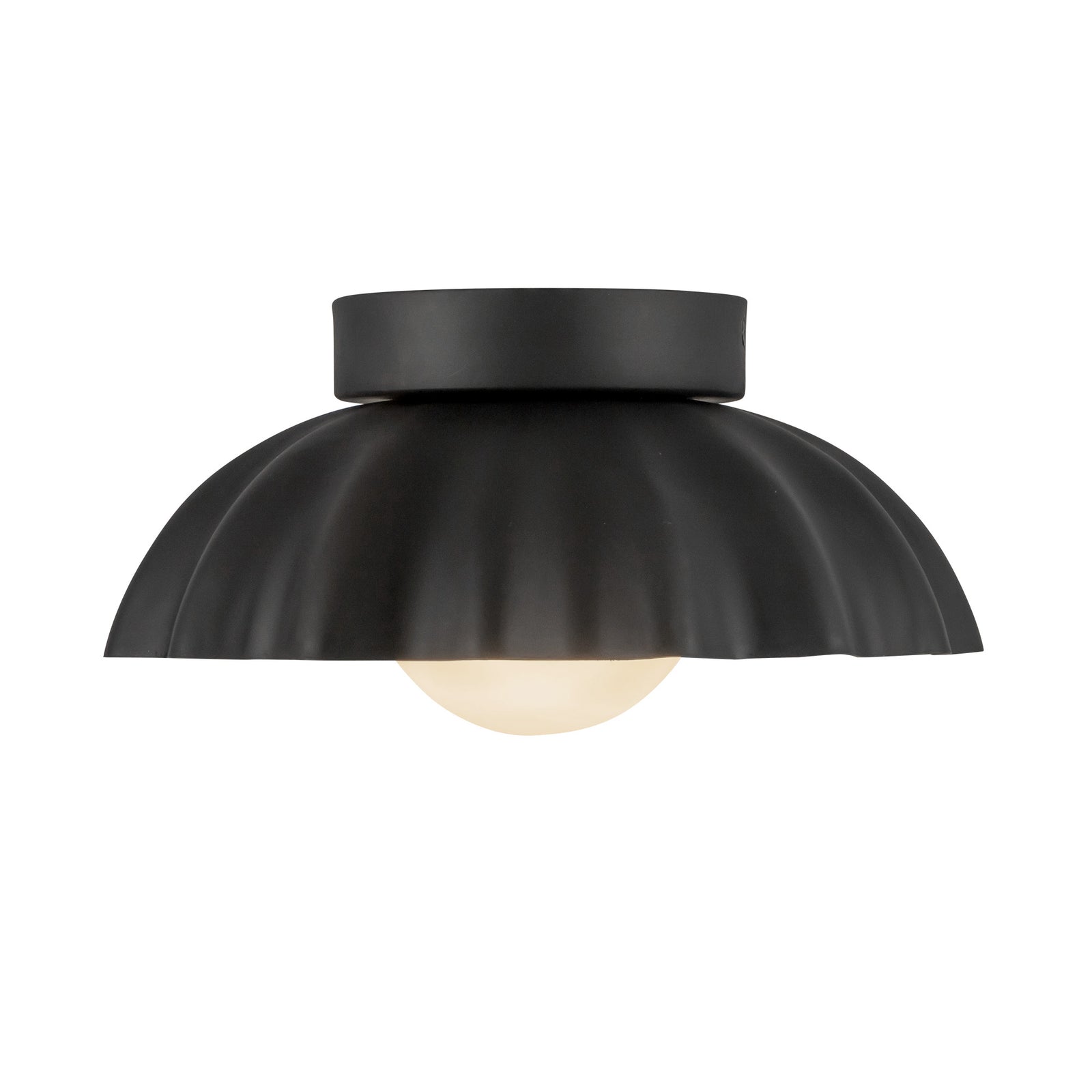 Soleil 10-in Matte Black/Opal Glass LED Wall/Vanity Light