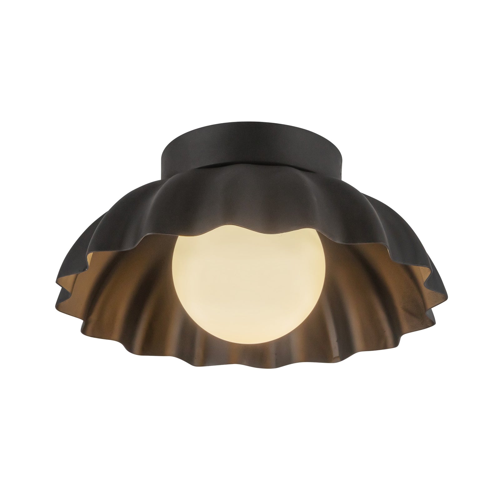 Soleil 10-in Matte Black/Opal Glass LED Wall/Vanity Light