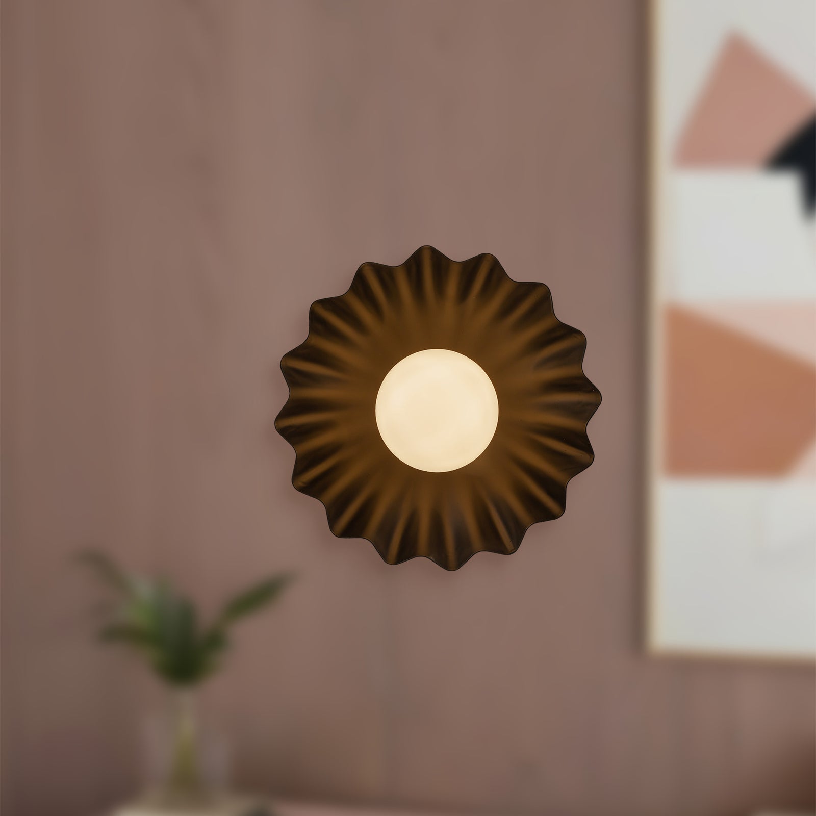 Soleil 10-in Matte Black/Opal Glass LED Wall/Vanity Light