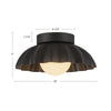 Soleil 10-in Matte Black/Opal Glass LED Wall/Vanity Light