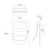Sonder 6-in Black/White LED Wall Sconce