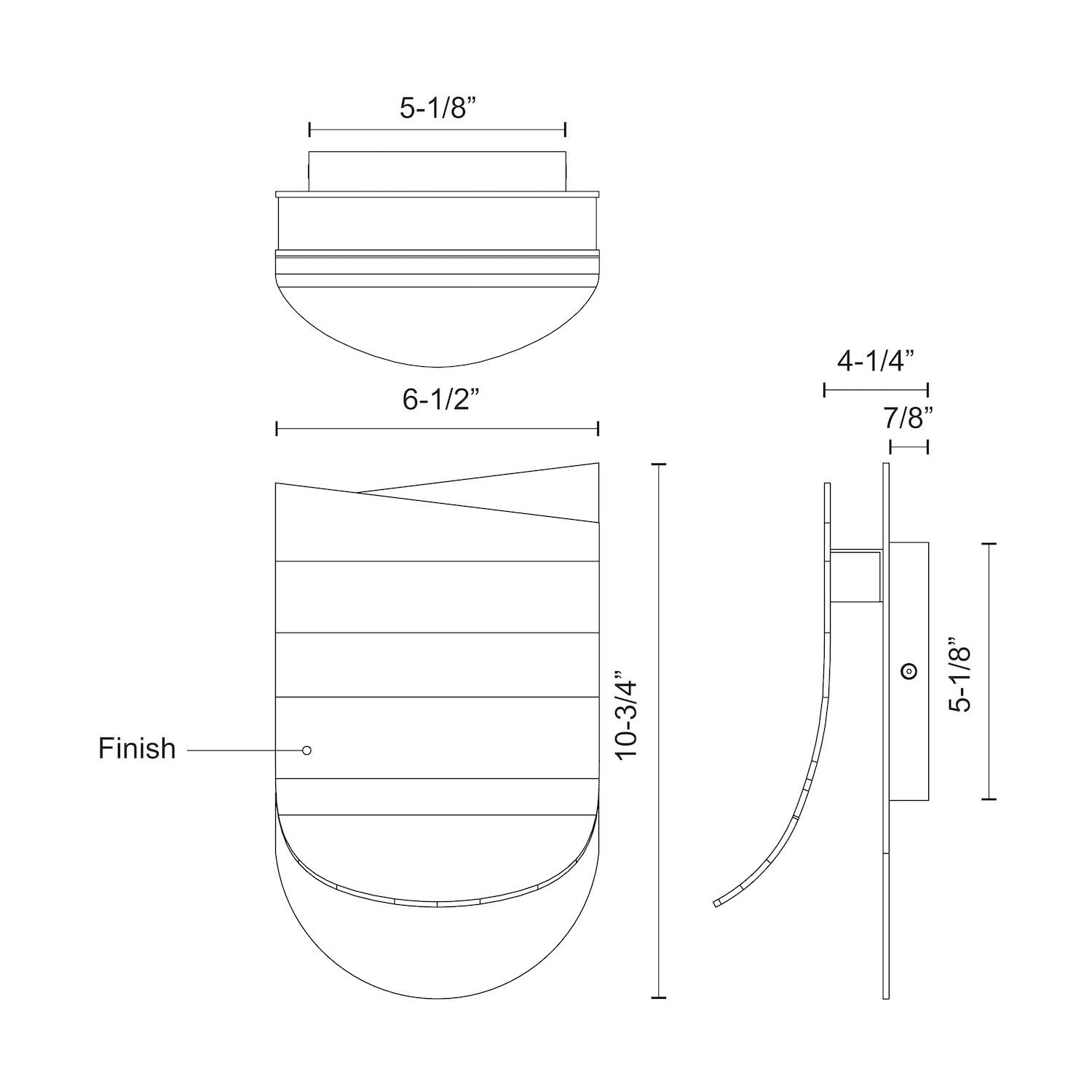 Sonder 6-in Black/White LED Wall Sconce