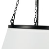 Speakeasy 18-in Matte Black/White Linen 1 Light Pendant