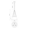 Speakeasy 18-in Matte Black/White Linen 1 Light Pendant