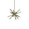 Starburst 29" Single Tier Chandelier - Brushed Brass