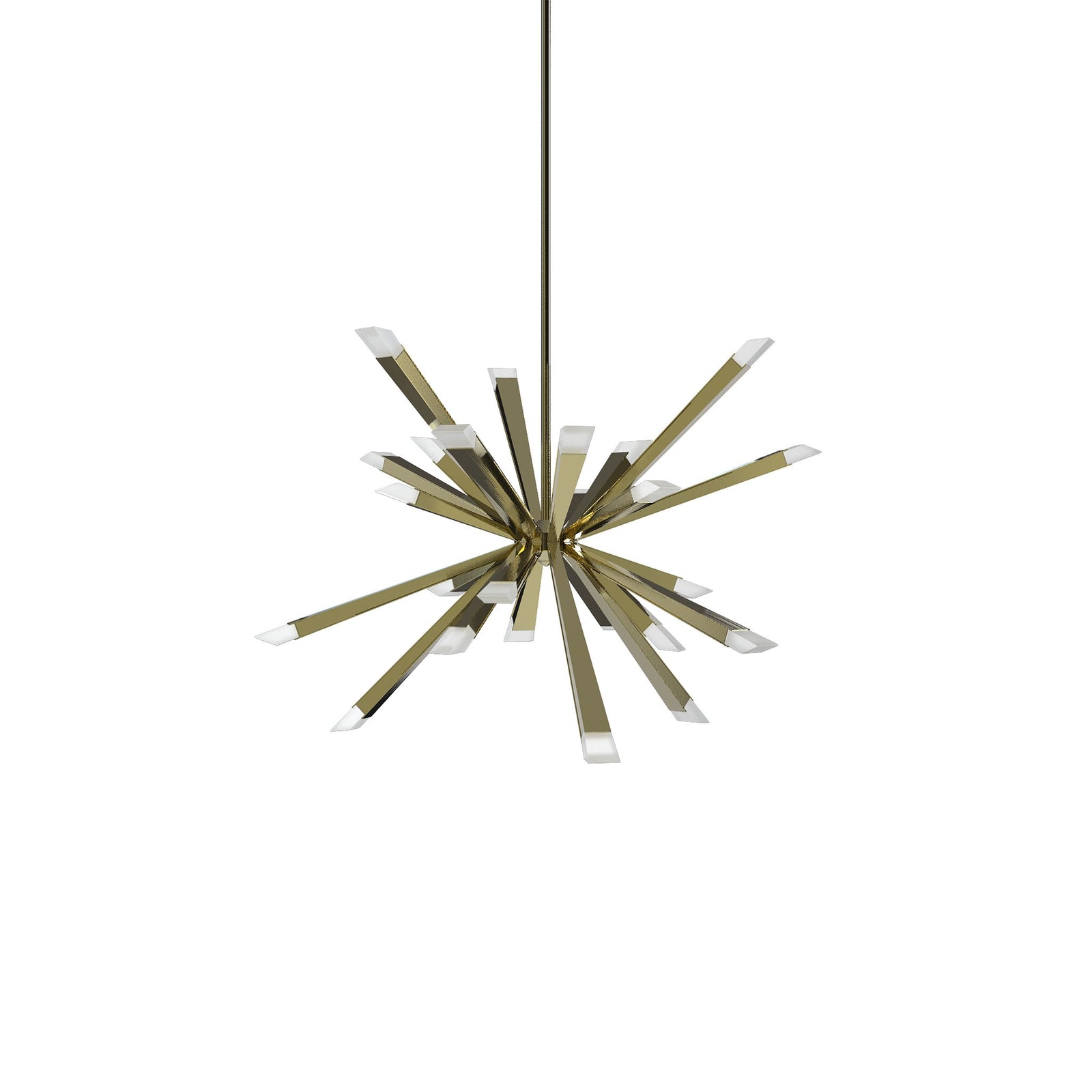 Starburst 29" Single Tier Chandelier - Brushed Brass