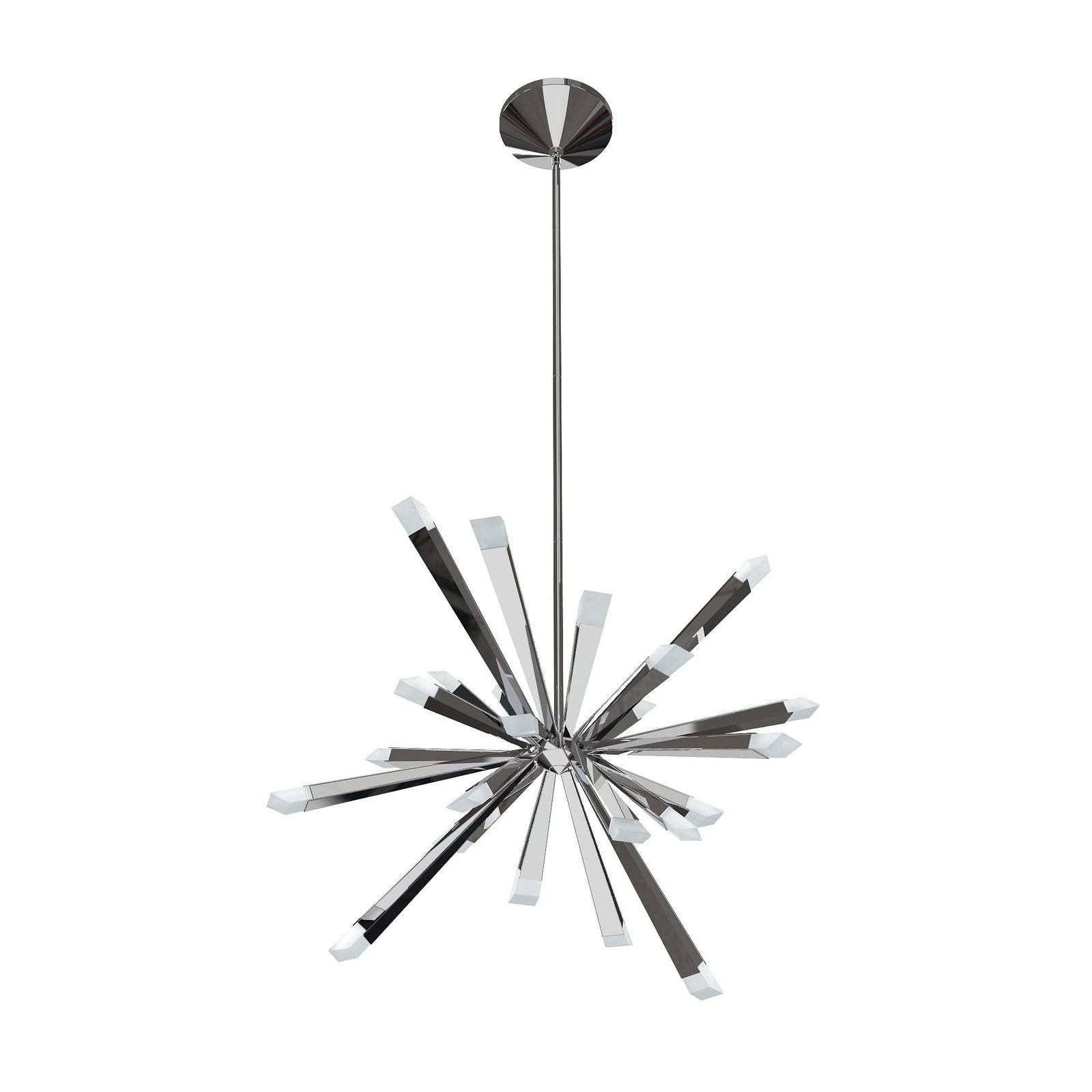 Starburst 29" Single Tier Chandelier - Polished Chrome