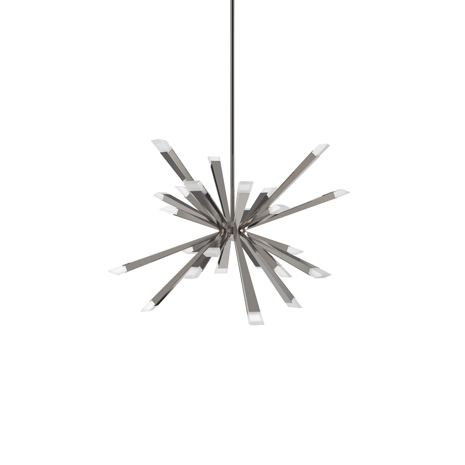 Starburst 40" Single Tier Chandelier - Satin Nickel