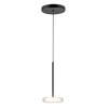 Stephord 4-in Black/Clear Glass LED Pendant