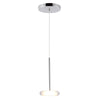 Stephord 4-in Chrome/Clear Glass LED Pendant
