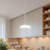 Stephord 4-in Chrome/Clear Glass LED Pendant