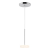 Stephord 4-in Chrome/Frosted Glass LED Pendant