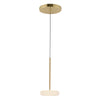 Stephord 4-in Metallic Brass/Frosted Glass LED Pendant