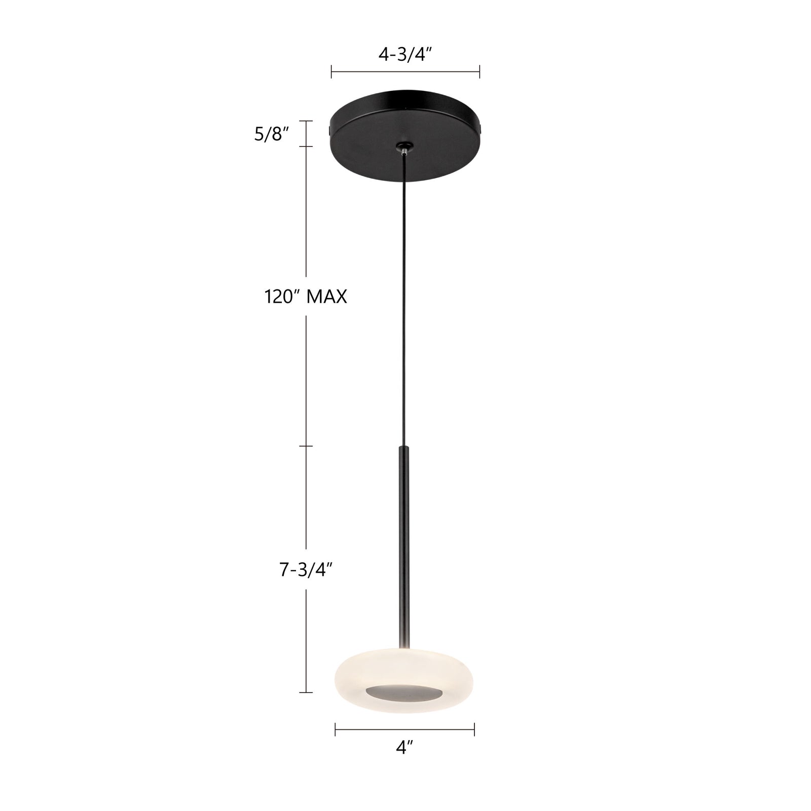 Stephord 4-in Metallic Brass/Frosted Glass LED Pendant