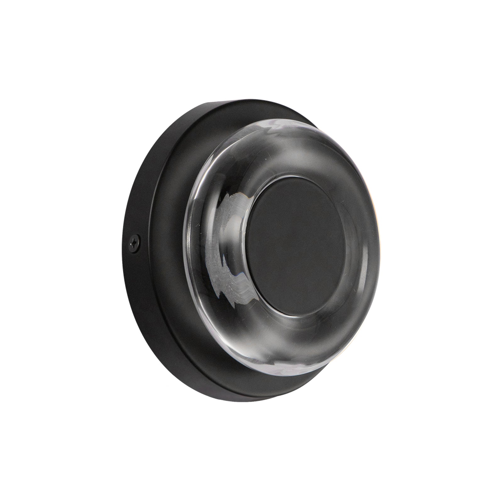 Stephord 4-in Black/Clear Glass LED Wall Sconce