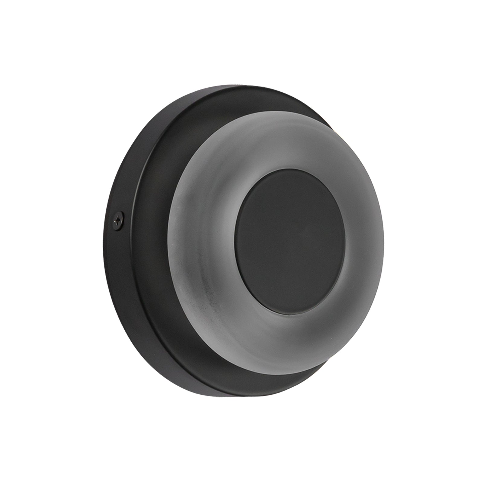 Stephord 4-in Black/Frosted Glass LED Wall Sconce