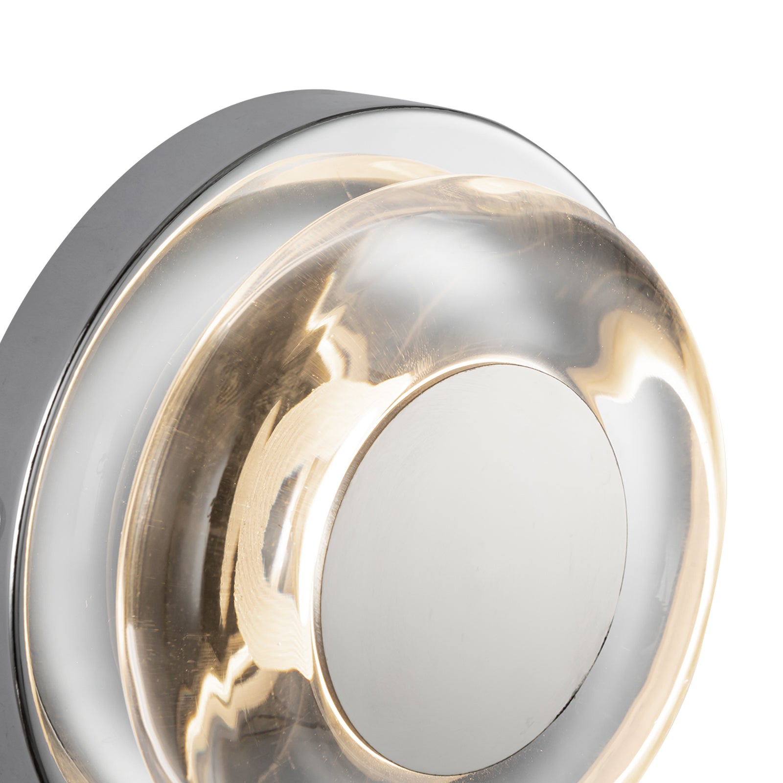 Stephord 4-in Chrome/Clear Glass LED Wall Sconce