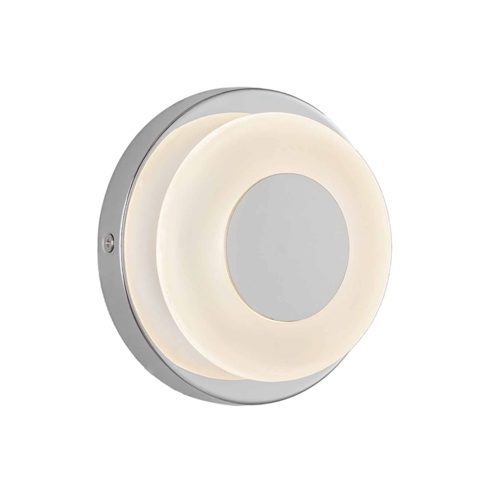 Stephord 4-in Chrome/Frosted Glass LED Wall Sconce