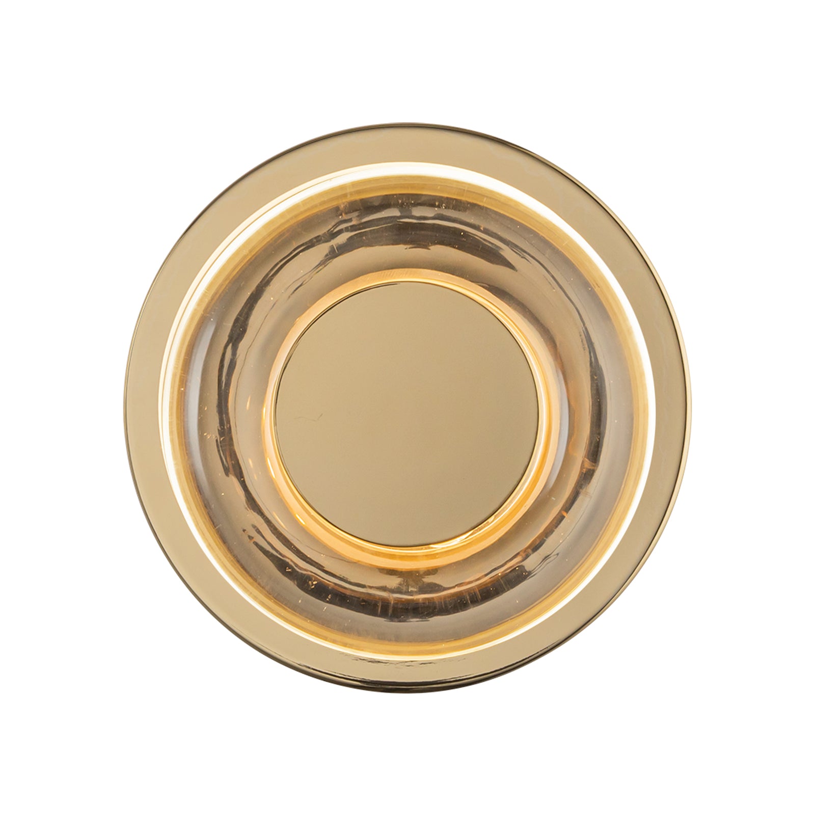 Stephord 4-in Metallic Brass/Clear Glass LED Wall Sconce