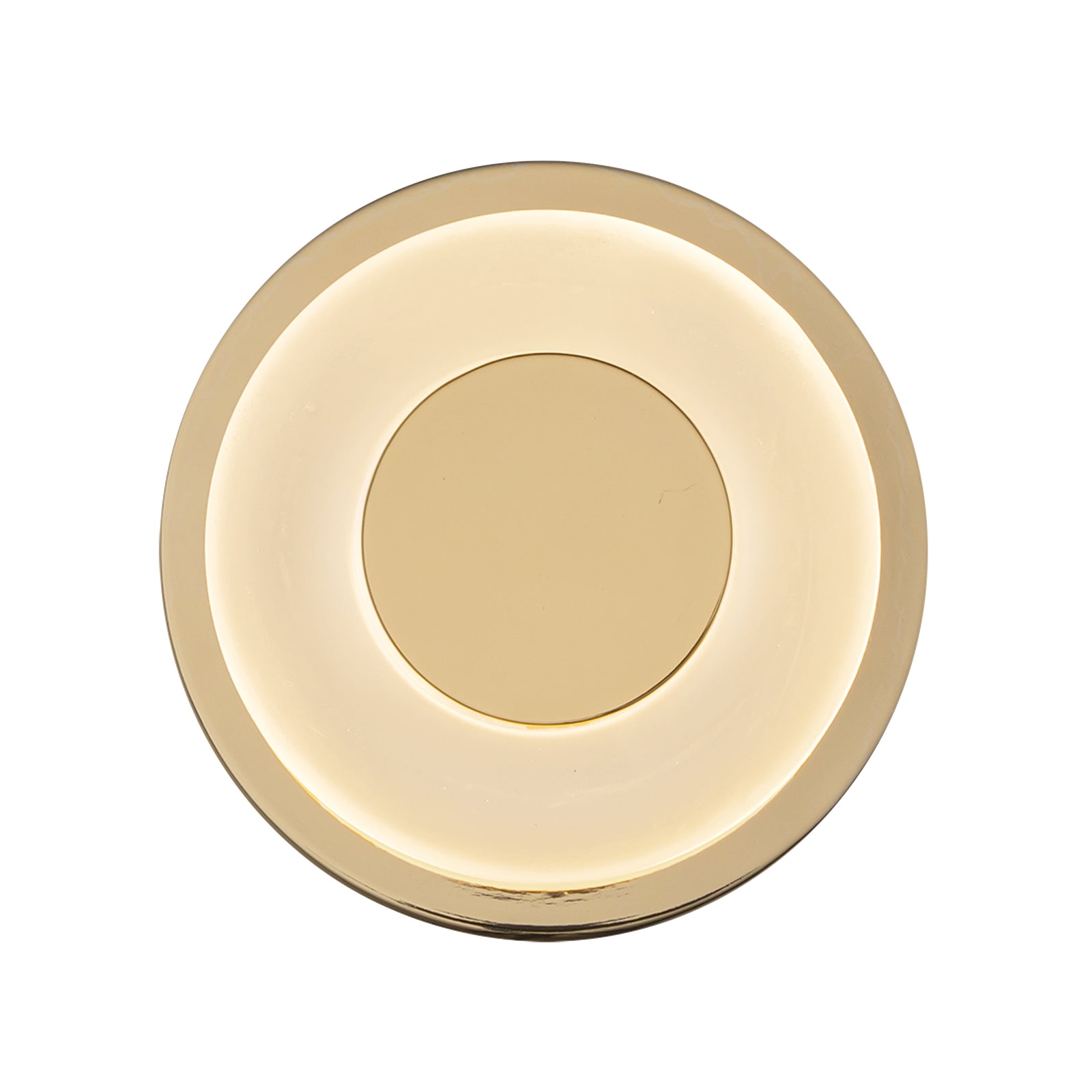 Stephord 4-in Metallic Brass/Frosted Glass LED Wall Sconce
