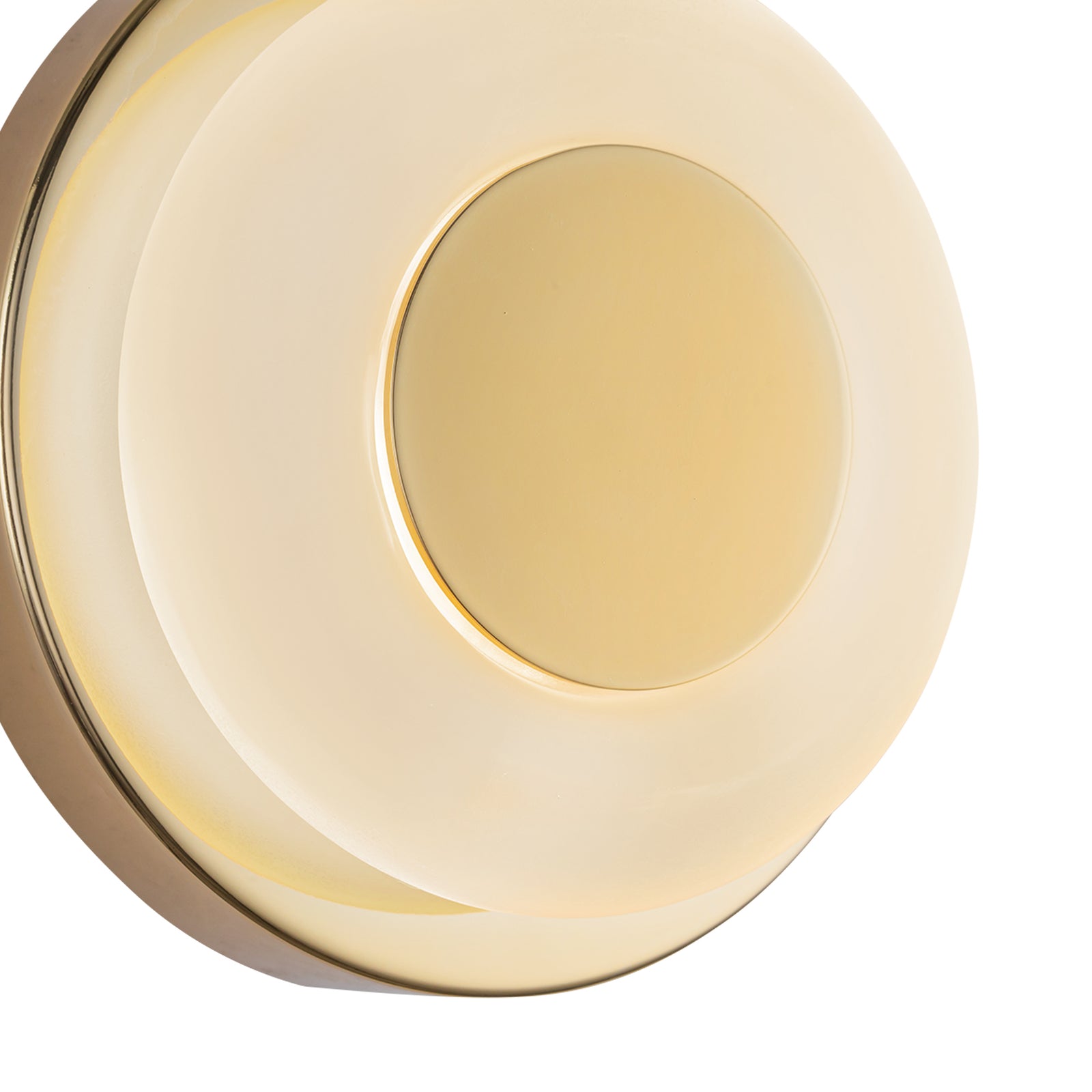 Stephord 4-in Metallic Brass/Frosted Glass LED Wall Sconce