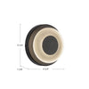Stephord 4-in Metallic Brass/Clear Glass LED Wall Sconce