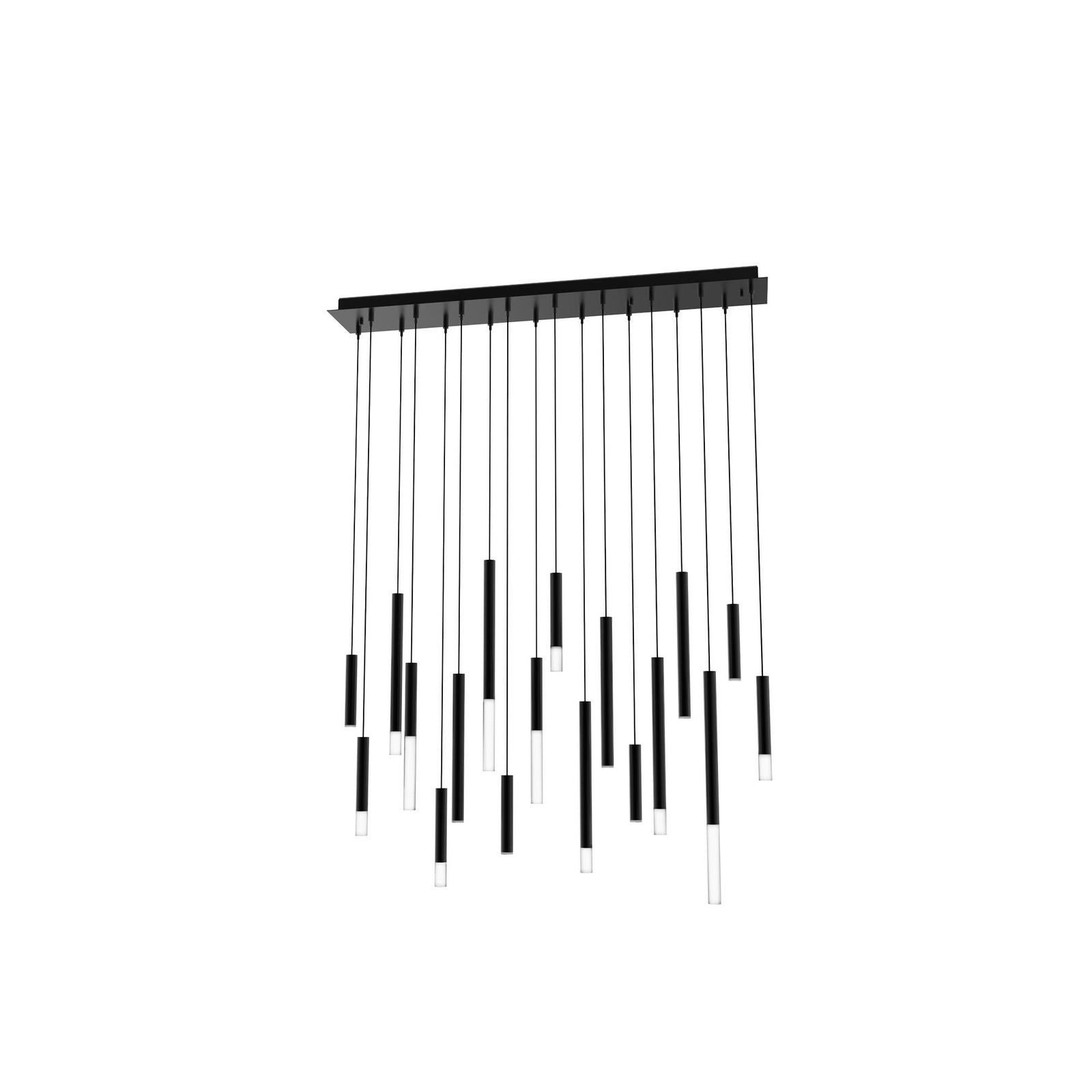 Steelos 38" Rectangular Multi-Light Pendant - Matte Black