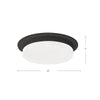 Stockton 6-in Black LED Flush Mount