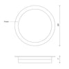 Stockton 6-in Black LED Flush Mount
