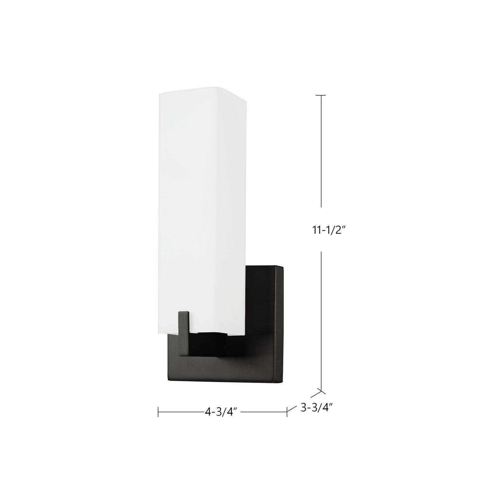 Stratford 12-in Black LED Wall Sconce