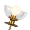 Sylvia 26-in Brushed Gold/Clear Glass 4 Lights Chandelier