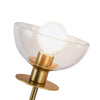 Sylvia 12-in Brushed Gold/Clear Glass 2 Lights Wall Vanity