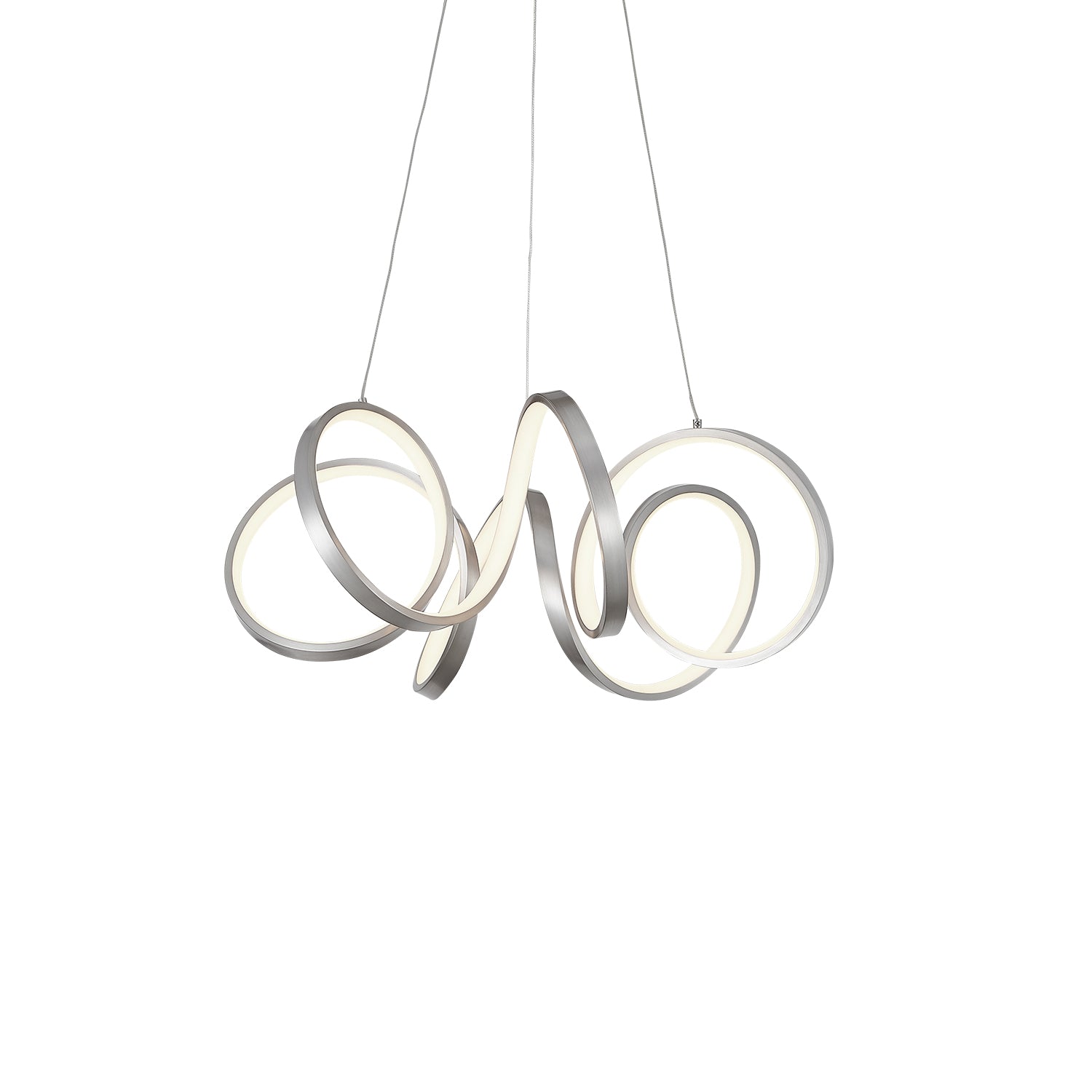 Synergy 24-in Antique Silver LED Chandeliers