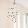 Synergy 41-in Antique Silver LED Chandeliers