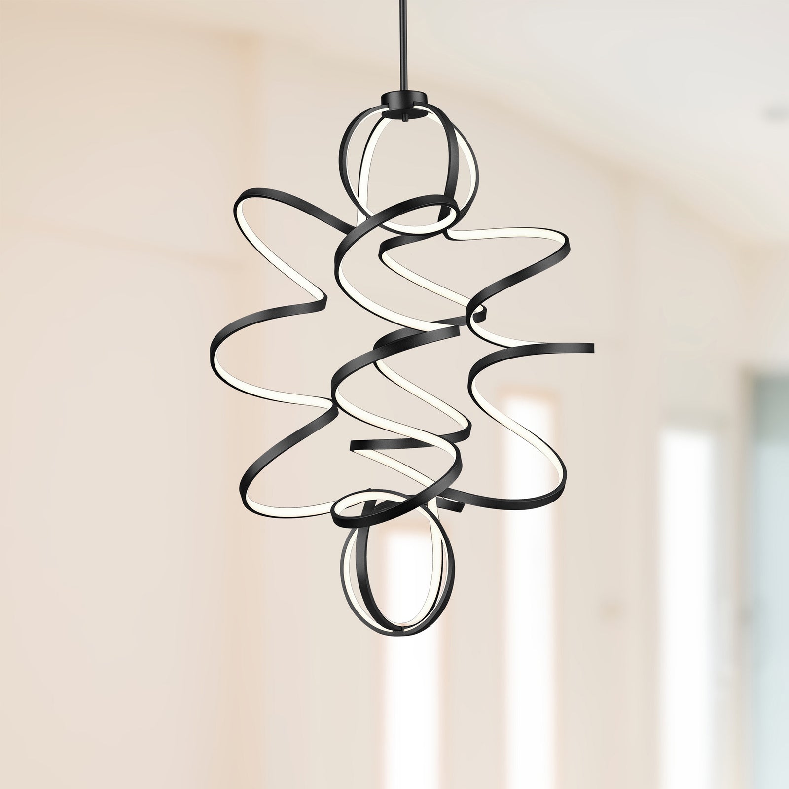 Synergy 41-in Black LED Chandeliers