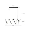 Synergy 42-in Black LED Linear Pendant