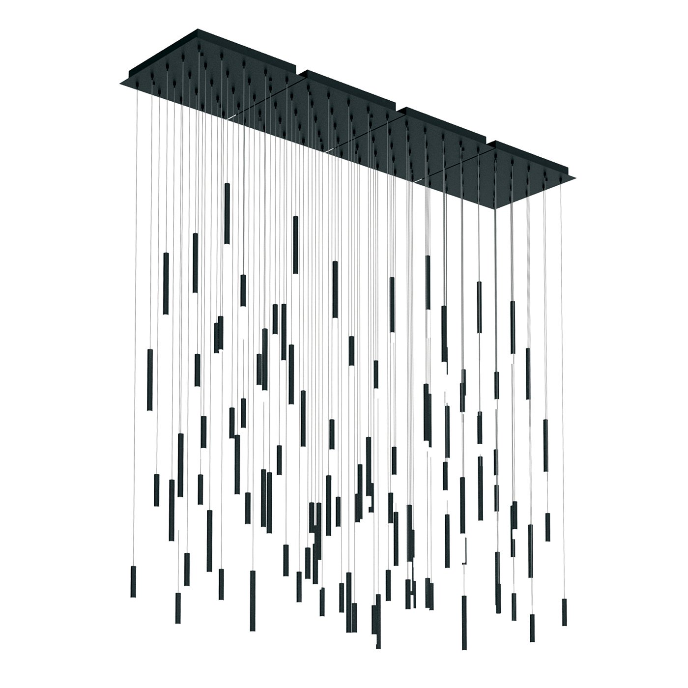Steelos 96" Multi-Light Pendant - Matte Black