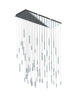 Steelos 38" Rectangular Multi-Light Pendant - Polished Chrome