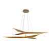Tachi 42-in Vintage Brass LED Chandelier